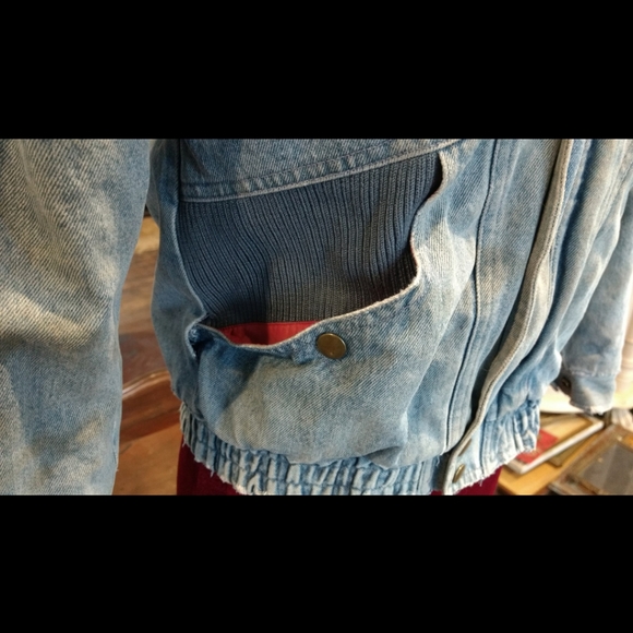 RARE 1980s Gearing Up Denim Jacket - Picture 8 of 16